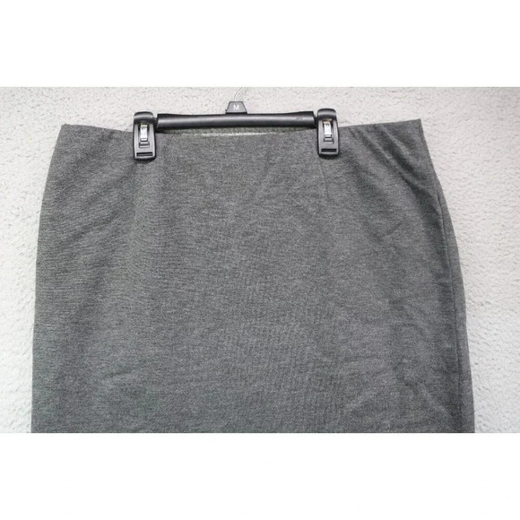 J.Jill Stretch Gray Skirt-Size Large-Pull On-Back Slit - Picture 2 of 7